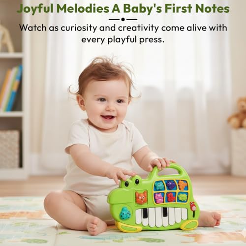 Image of StarAndDaisy Musical Piano for Babies, Animal Voice Sound Toy Piano with Colorful Keys, Animal Shape Activity Toy for Kids with Light & Sound, Early Learning Toys for Toddlers.