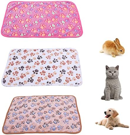 2 Stück Flauschige Haustierdecken 40x60cm | Weiche Katzen- & Hundedecken Waschbar | Für Kleintiere & Kuscheltiere