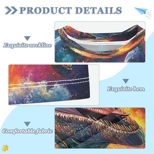 Kids Swimsuit Dinosaur Galaxy T-rex Space Sunscreen T-Shirts Swimwear Sets UPF 50+3
