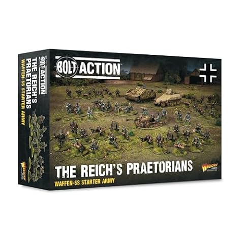 Warlord Games Waffen-SS Starter Army - Pretorianie Rzeszy, plastikowe miniatury w skali 28 mm, do akcji śrub, bardzo szczegółowe miniatury z II wojny światowej