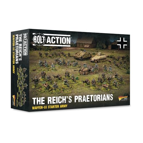 Warlord Games Waffen-SS Starter Army - Pretorianie Rzeszy, plastikowe miniatury w skali 28 mm, do akcji śrub, bardzo szczegółowe miniatury z II wojny światowej