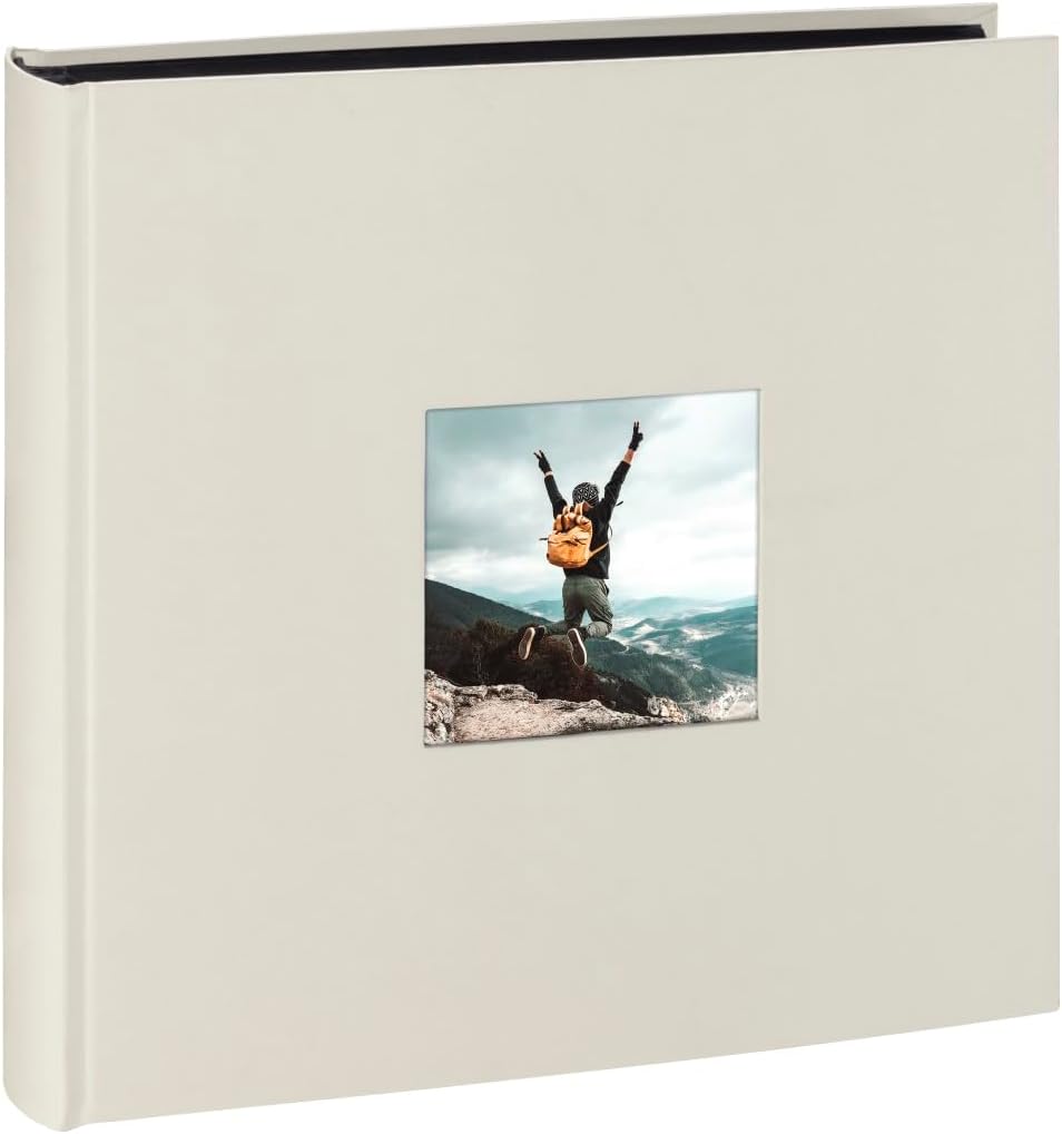 Hama "Fine Art" Photo Album | 30x30cm | For 10x15cm Pictures | 100 Black Pages | For 400 Photos | Chalk