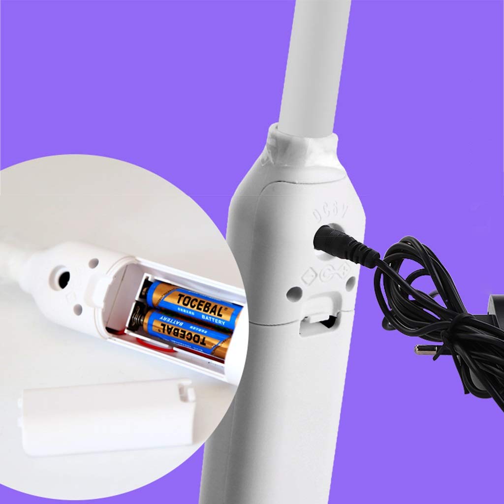 Lámpara de aumento 2 en 1 para computadora de escritorio y con abrazadera, lupa de lectura 5X 10X con soporte de luz, luces LED de luz diurna brillante y cuello de cisne flexible para pasatiempos, man