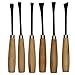 6pc Carving Chisel Wood Work Edging Sculpting Turning Carpentry Gouge Point