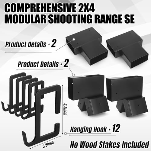 Supports de cible de 2 x 4 pour tir en plein air avec connecteurs robustes