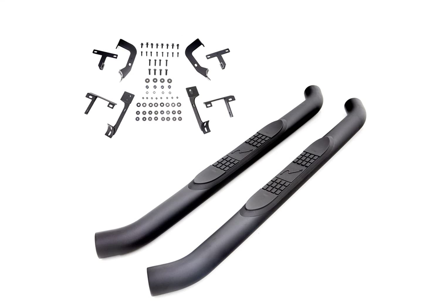 Amazon.com: Rampage Nerf Bar | 3" Round Bent Steel, Wheel-to-Wheel,  Textured Black | 8855 | Fits 2018 - 2022 Jeep Wrangler JL 2-Door :  Automotive