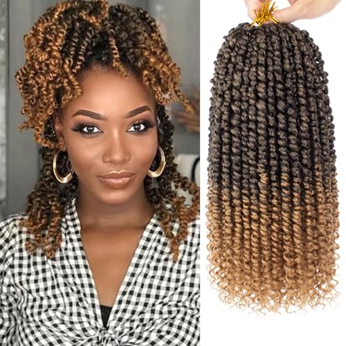 Mèche Passion Twist 14 pouces lot de 8 paquets extension crochet châtain clair T27 pour femme