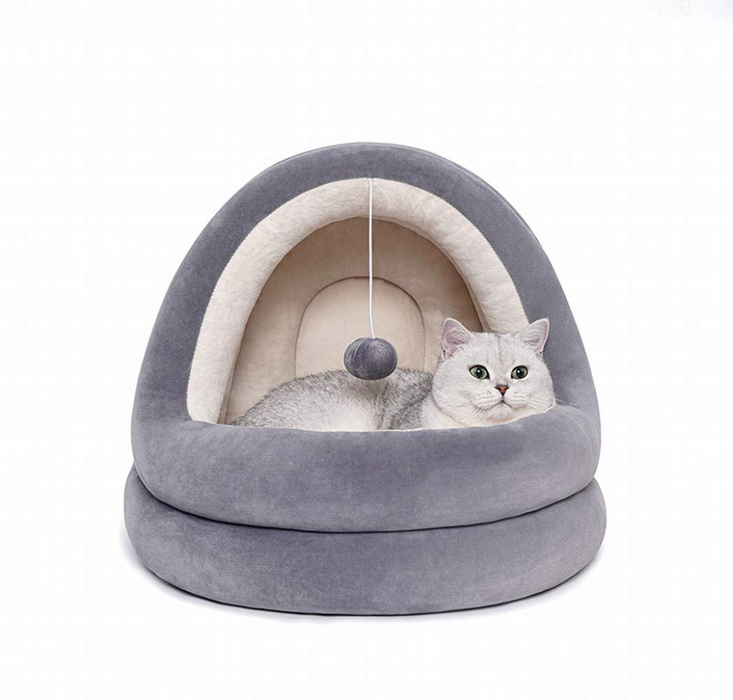 Panier chat fermé anti courant d'air pour l'hiver et le couchage des chiots
