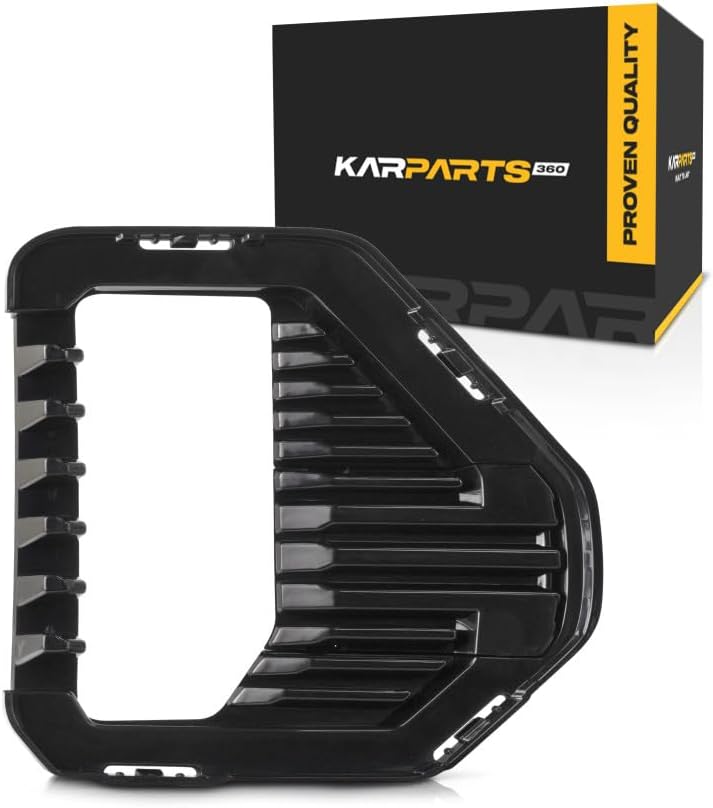 KarParts360 For GMC Sierra 1500 2019 2020 2021 2022 Fog Light Trim Passenger Side | Front | Black | Denali/AT4/SLT Model | Replacement For GM1039258 | 84220377