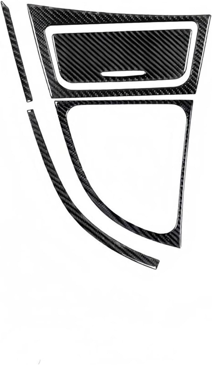 Compatible for BMW 1 Series E81 E82 E87 E88 2008-2013 Carbon Fiber Auto Gear Shift Storage Box Panel Trim Cover Decor Stickers Accessories(LHD)