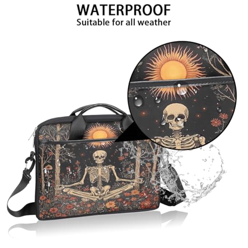 Bolsa para portátil con diseño boho de esqueleto 15 pulgadas miniatura 3