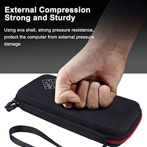 Xberstar Case For Texas Instruments Ti-84 Ti-83 Plus Ce Graphing Calculators And More - Hard Eva Travel Carrying Shockproof Storage Bag (Black With Red Zipper) #TOP5