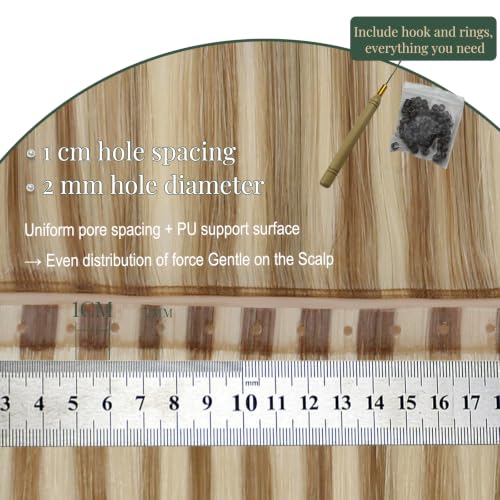 Image of Ugeat 22 Inch Butterfly Weft Extensions Human Hair Highlight, 100G #P8A /60