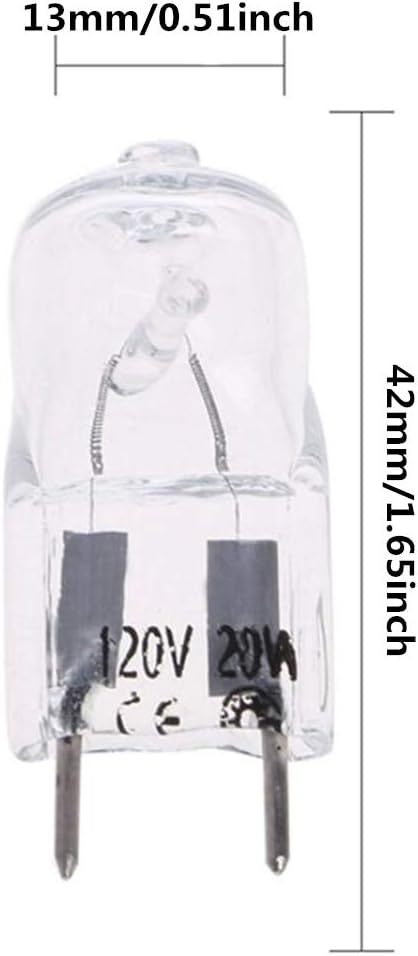 Best Review G8 Halogen Bulbs 20W G8 20Watt 120V Halogen Light Bulbs T4 JCD Type 120V Bi-Pin Base G8 Lamp for Under Cabinet Puck Lighting Replacement,Clear Lens,Warm White,2700K,10 Pack