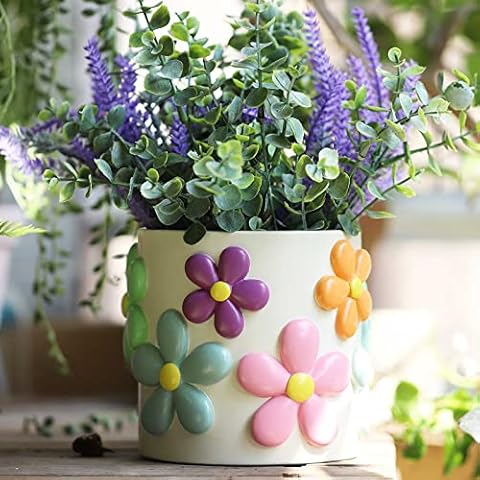GUGUGO Blumentopf Übertöpf 12cm, Sukkulenten Topf Cover