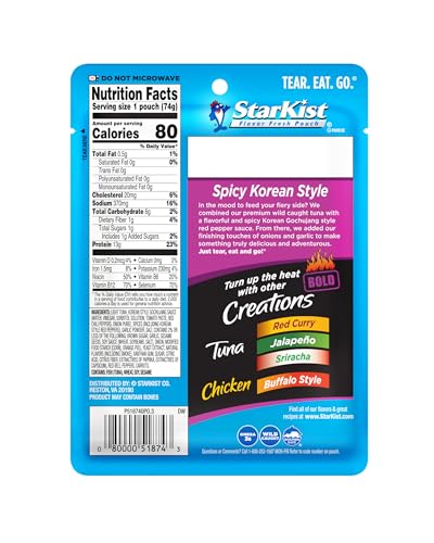 Image of StarKist Tuna Creations Bold Spicy Korean Style with Gochujang, 2.6 Oz, Pack of 24