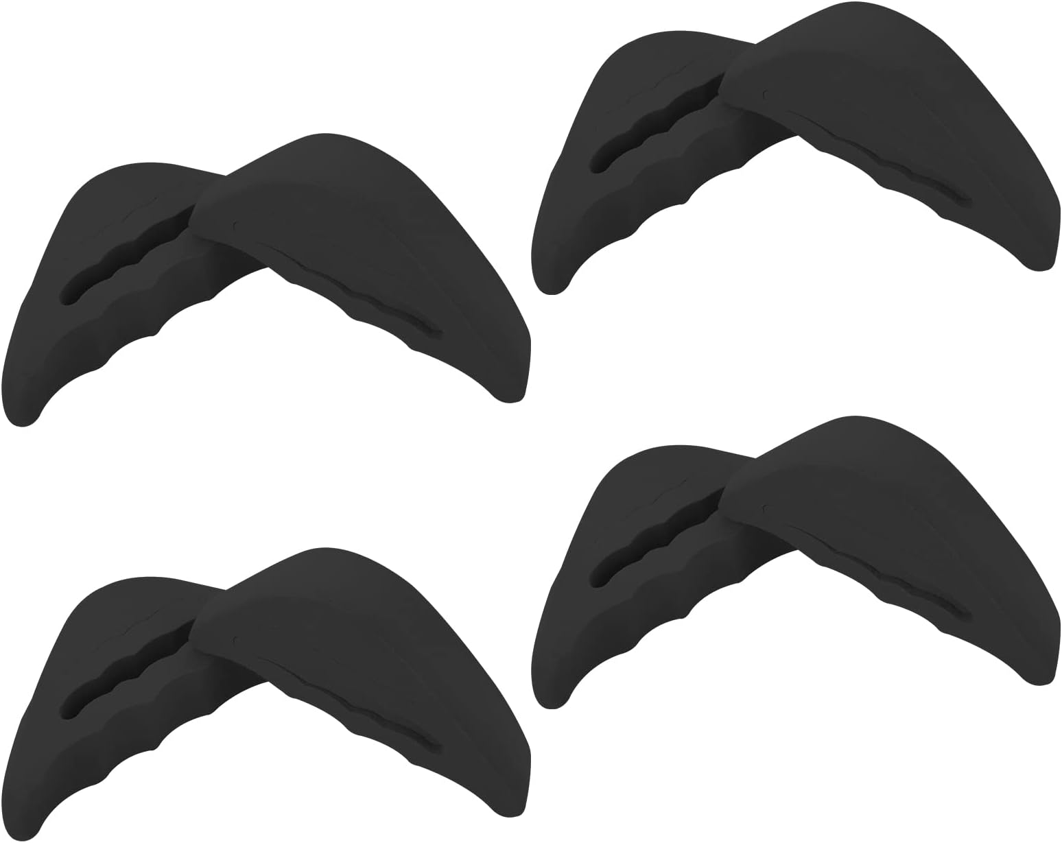 SibbaSibba 4 Pairs Shoe Filler Insole, Adjustable Unisex Shoes Too Big Inserts, Reusable Shoes pad to Make Big Shoes Fit (Black)