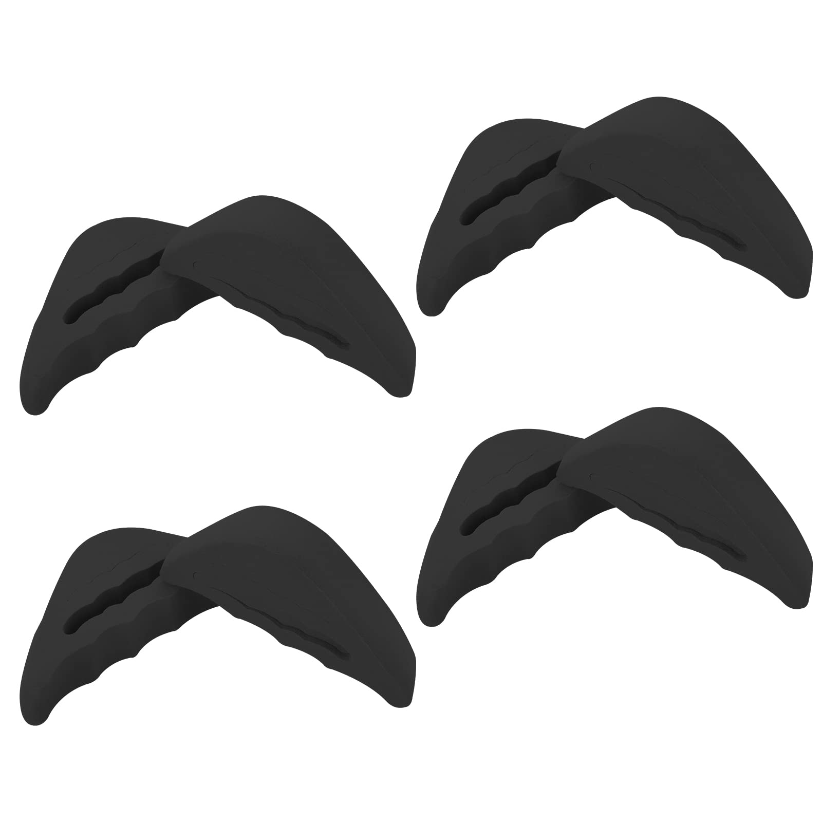 SibbaSibba 4 Pairs Shoe Filler Insole, Adjustable Unisex Shoes Too Big Inserts, Reusable Shoes pad to Make Big Shoes Fit (Black)