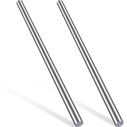 Zonon 2 varillas redondas de acero al carbono 1018, varilla de acero, acabado de fresado sin pulir para fabricación, taladrado, mecanizado,