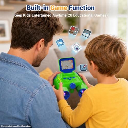 Pozifu Binoculars for Kids with HD Screen & Night Vision & Games, STEM Science Educational Toy Science Kits STEM Toys for Outdoor, Travel Nature Exploration, Gift for 3+ Years Old Boys & Girls(Green) — view 6