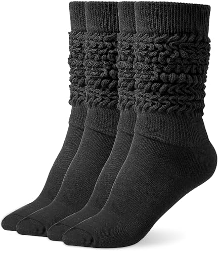 Image of HONGTEYA Slouchy Socks Women Knee High Soft Cozy for Boot