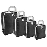 Achort Organizadores para Maletas, Ropa Interior (Negro-3 Pack)