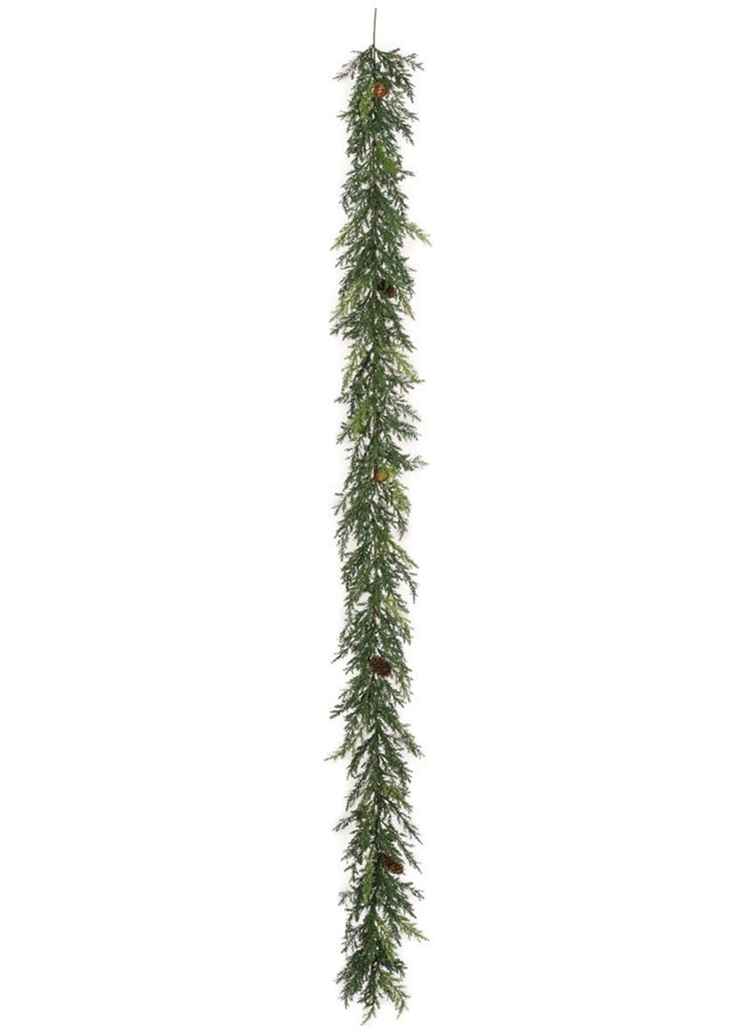 Guirlande arborvitae artificielle haut de gamme 180 cm au realisme saisissant