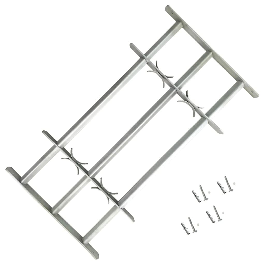 Grille de Fenêtre, Barre de Fenêtre Grille de Protection Cambriolage réglableet 3 barres 700-1050 mm