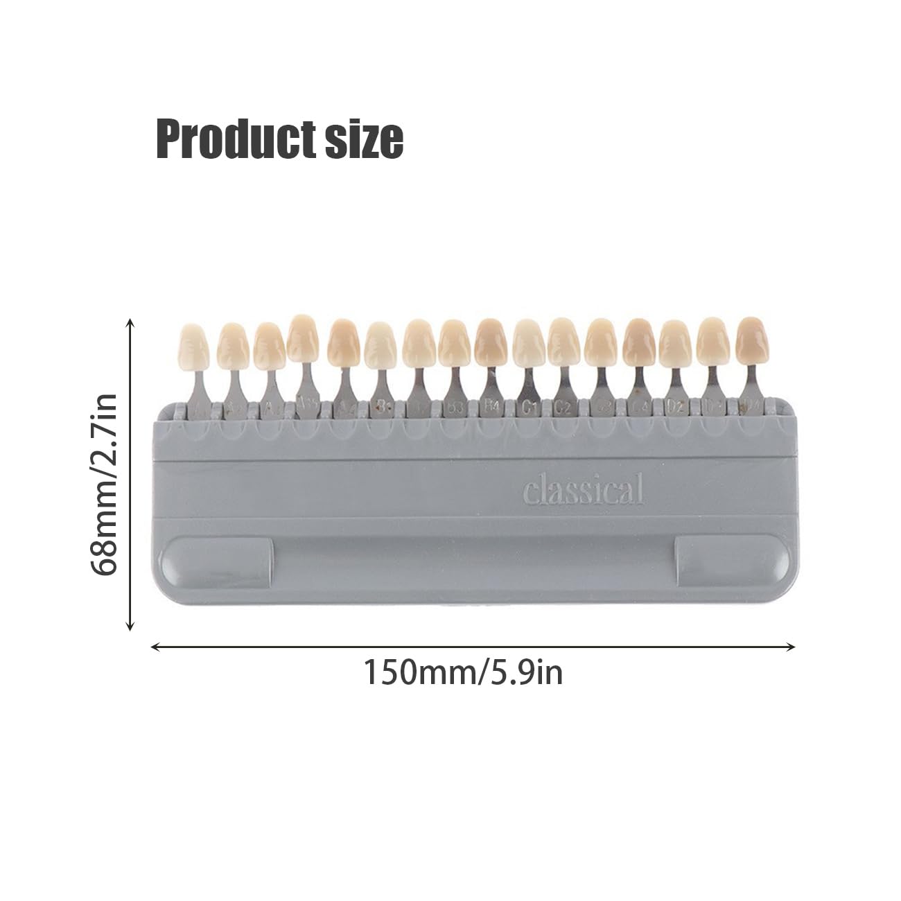 16 Colors 3D Tooth Bleaching Shade Chart, Individually Removable Teeth Whitening Shade Chart for Precise Whitening Treatments Color Comparison (16 Colors)