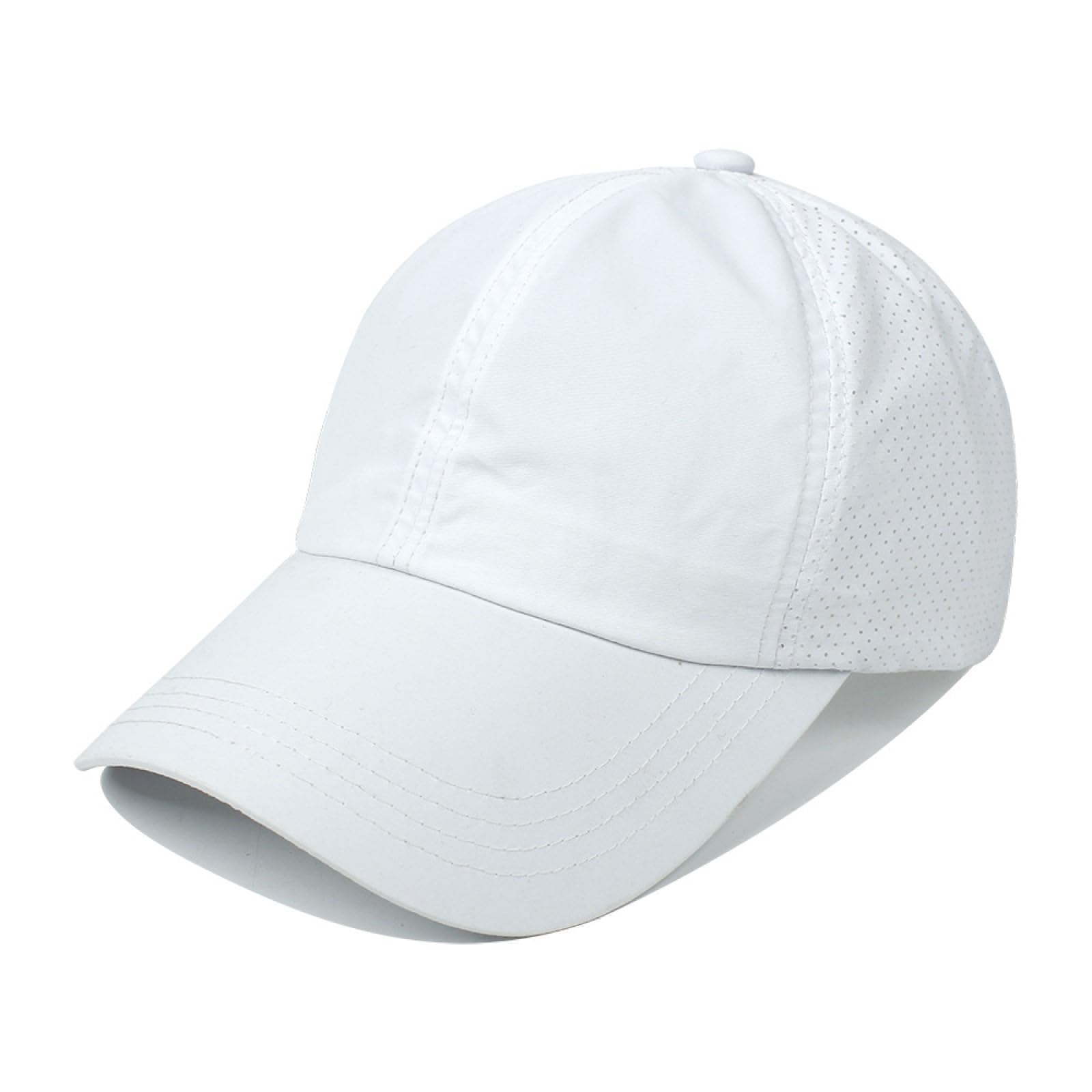 HaloHorus Curved Snapback Trucker Hat for Men Women, Adjustable Mesh Athletics Baseball Cap for Running, Fishing, Workout, Dfm White, One Size — image 1