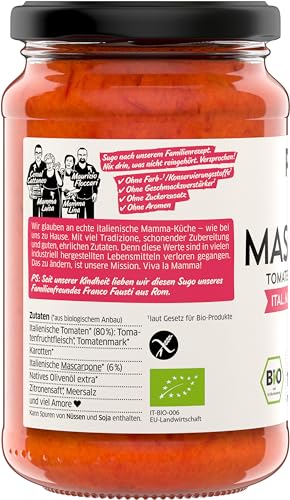 PPURA Bio Tomatensauce Mascarpone | Pasta-Sauce mit Italienischer Mascarpone & Tomaten | Sugo Made in Italy | 100% Natürlich Ohne Zusatzstoffe | Nudel-Soße aus Italien | 340g Glas