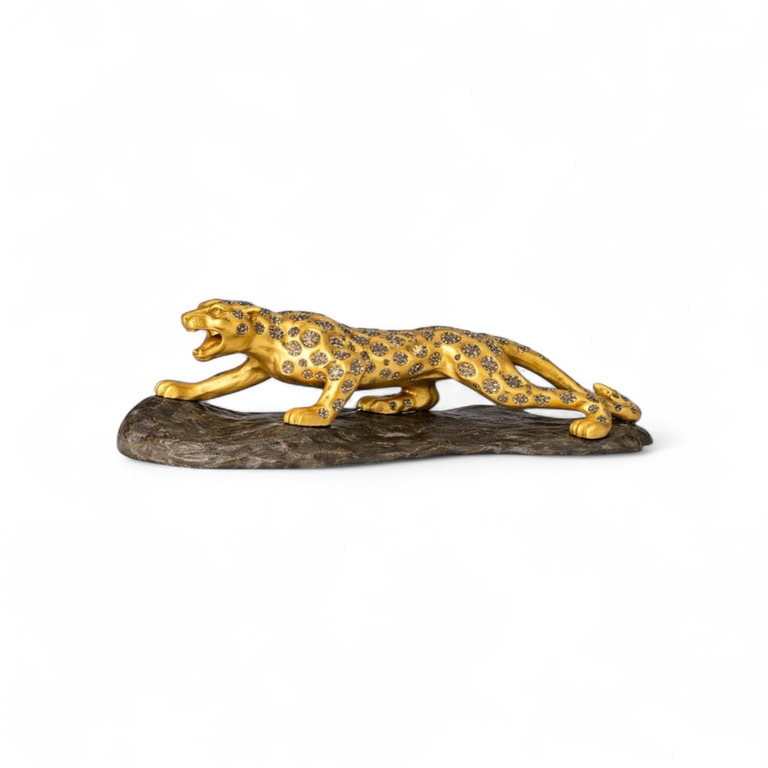 Buy BLUNETRA Jaguar Figurine with Pyrite Crystal Engraving