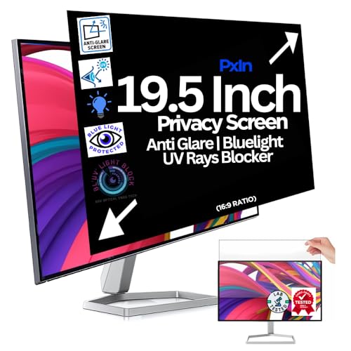 Image of Pxin FuTech 19.5 Inch (16:9) Monitor Privacy Screen Filter - NO Eye Strain | Anti-Blue Light + Anti-Glare