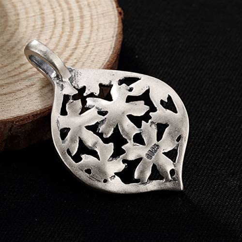 Pendentif pull dames en argent S925, chaîne de chandail creux - 5