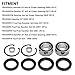 1PZ SC5-KV4 Front Wheel Bearings Seals for Honda FourTrax 300 Rancher 350 400 420 Only for 4x4, OEM# 91051-HC5-003 91209-HN2-003 91256-HC5-003