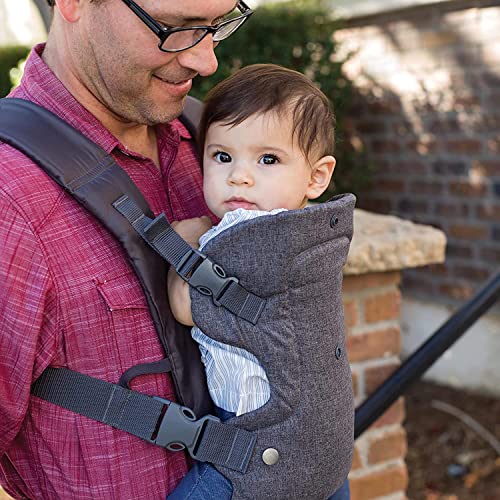 Glooob HWEN-SA Advanced 4-in-1 Grey Carrier - Ergonomic, convertible, face-in and face-out front and back carry for newborns and older babies 8-32 lbs / 3.6-14.5 kg