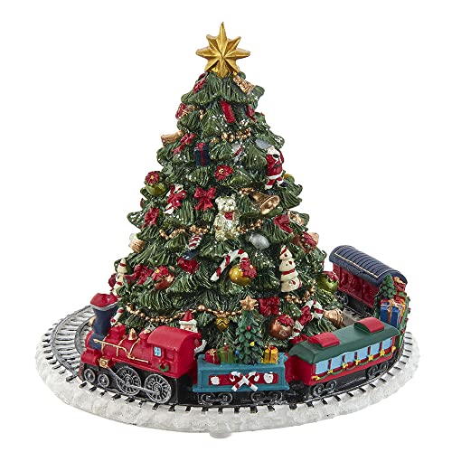La Mejor Selección de Árbol musical comprados en linea. 32 Kurt S. Adler Árbol de Navidad de 6 Pulgadas con Caja de música de Tren Giratorio