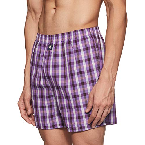 Image of Amazon Brand - House & Shields Men's Cotton Regular Checkered Boxer Shorts (Pack of 3) (HSMHBOXCH01 Multicolor-04 L)