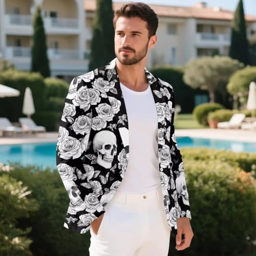 Men's Casual Blazer One Button Lightweight Sport Coats Suit Jacket for Party, Banquet, Prom S-5XL3