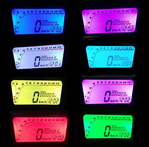 Samdo Lcd Universal Motorcycle Speedometer Gauge Odometer 5 Gear 7 Backlight 13000 Rpm 199 Kmh Mph Motorcycle Tachometer #TOP2