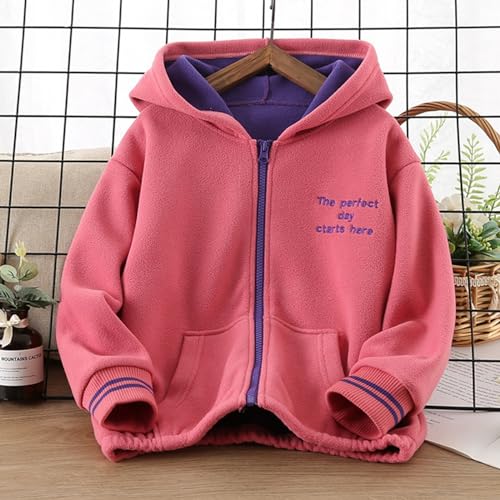 Youth Double-Layer Fleece Hooded Jacket for Kids Boy Girl Full Zip Thick Warm Coat Hoodie Sweatshirt Winter Outwear3