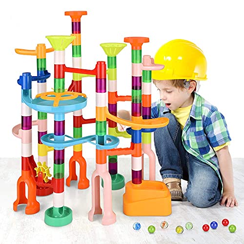 135PCS Marble Run Building Construction Set - STEM Learning Track Toy for Kids Age 3-12 Educational Race Track Easy Assembly - Gifts for Boys Girls