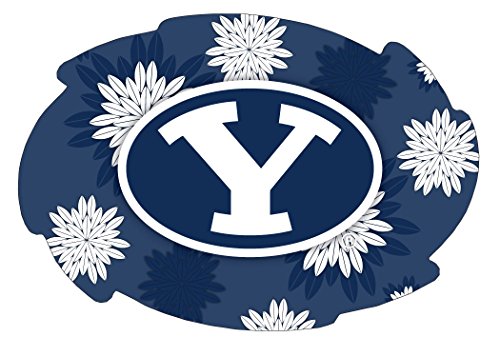 Brigham Young Cougars 5x6 Inch Floral Swirl Magnet Officially Licensed Collegiate Product