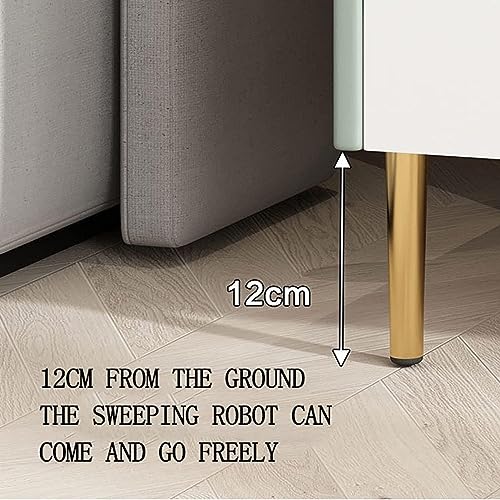 Table de chevet de chambre à coucher grise au design moderne et épuré - 7