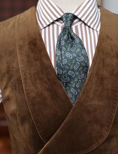 ONAXTDA Mens Corduroy Vest Double Breasted Shawl Lapel Waistcoat for Business Wedding4