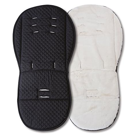 Silver Cross Luxury Pushchair Seat Liner, Black Cover