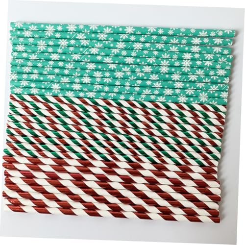 Pitillos de papel navideños Luxshiny 150 piezas miniatura 5