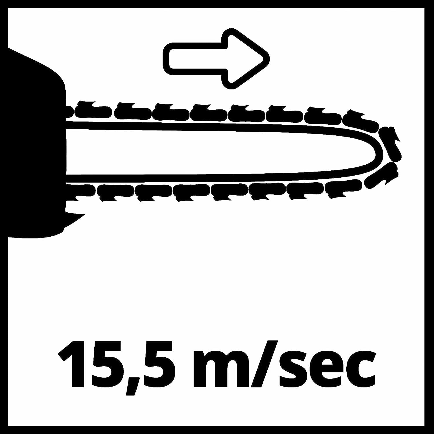 Einhell Tronçonneuse électrique GC-EC 2040 (puissance de 2000 W, longueur 37,5 cm, vitesse maximale de la chaîne de 15,5 m/s, tension de chaîne sans outil, protection anti-rebond à frein de chaîne)