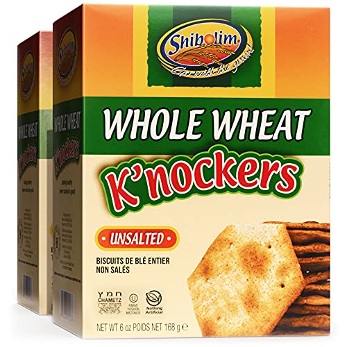 Shibolim Whole Grain Unsalted Whole Wheat Crackers, 6oz (Pack of 2) Crisp & Delicious Awesome...