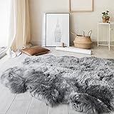 Outlavish Sheepskin Rug Soft Genuine Natural Merino (3.6 x 6ft, Grey)